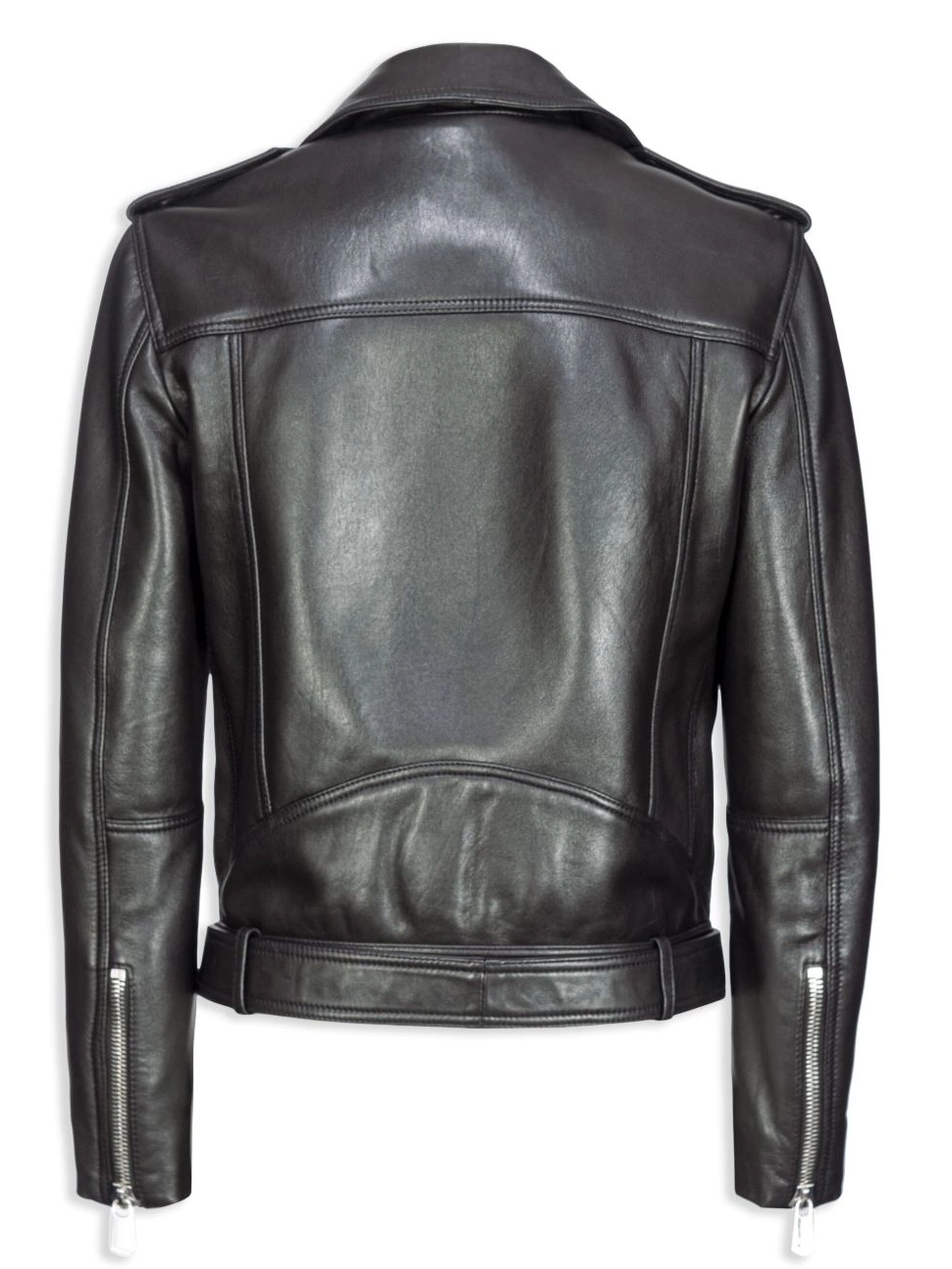 Cheap jacket Women biker leather belted Versace 0719